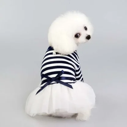 Tutu Striped Dress for Small Pets - Image 2