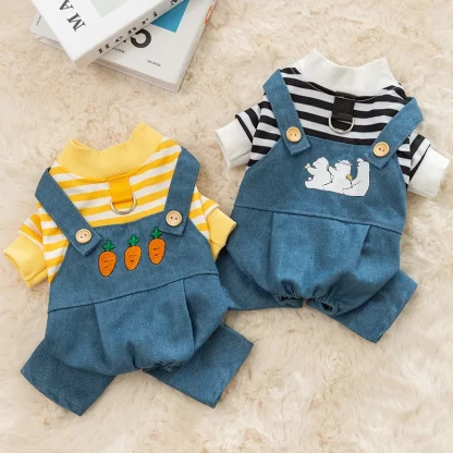Adorable Striped Jumpsuit for Pets - Image 14