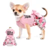 Pink Floral Pet Dress with Bowknot - Image 4