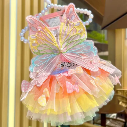 Fancy Pet Dress with Decorative Butterfly - Image 4