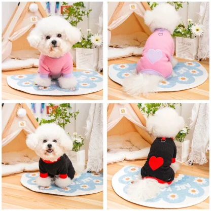 Heart Pattern Pajamas for Small Pets - Image 8