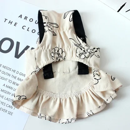 Rabbit Print Sleeveless Clothes for Pets - Image 2
