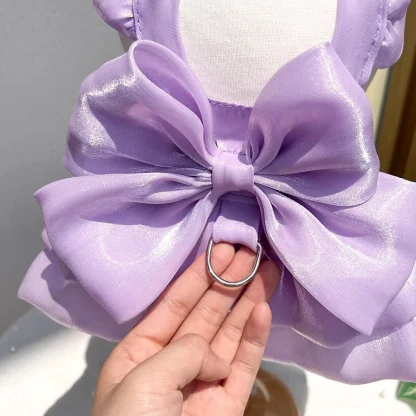Shiny Princess Pet Dress with Big Bow Decor - Image 12