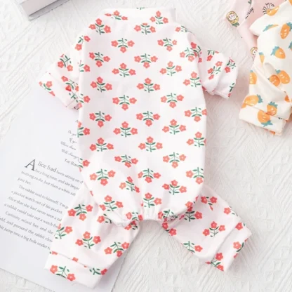 Cartoon Print Pet Jumpsuit with Elastic Edges - Image 3