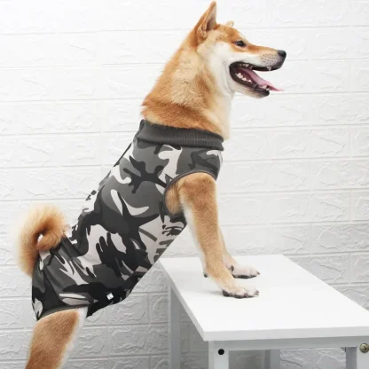 Camo Print Pet Clothes with Snap Button - Image 3