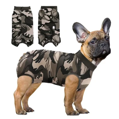 Camo Print Pet Clothes with Snap Button