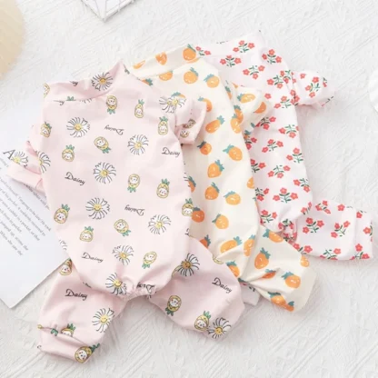 Cartoon Print Pet Jumpsuit with Elastic Edges - Image 10
