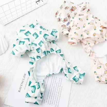 Cartoon Print Pet Jumpsuit with Elastic Edges - Image 9