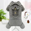 Plaid Print Pet Clothes with Collar - Image 2