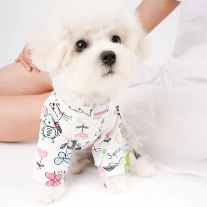 Vibrant Print Casual Pet Pajamas - Image 11