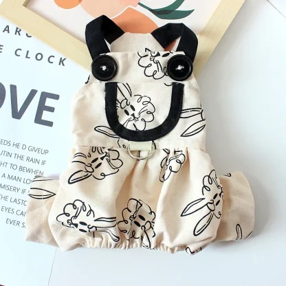 Rabbit Print Sleeveless Clothes for Pets