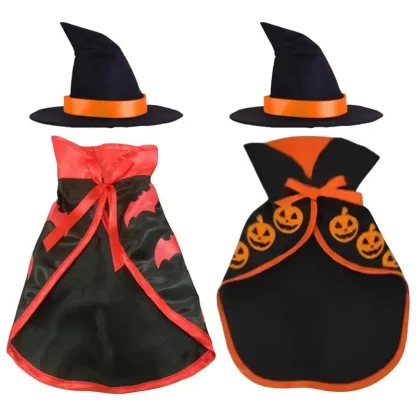 Cloak for Pets with Halloween Pumpkin Print - Image 3