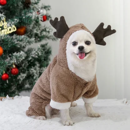 Cozy Fleece Elk Costumes with Antler - Image 12