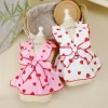 Bow Dress with Strawberry Pattern - Image 2