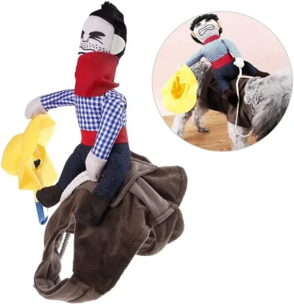 Funny Costume with 3D Riding Cowboy