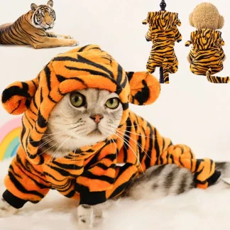 Cozy Jumpsuit with Tiger Pattern Design