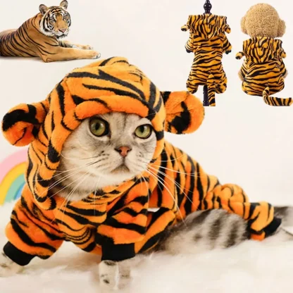 Cozy Jumpsuit with Tiger Pattern Design