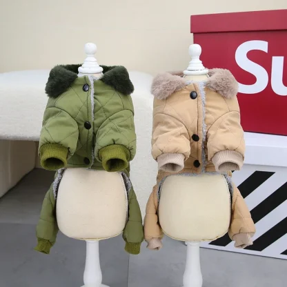 Quilted Pet Clothes with Warm Fleece - Image 2