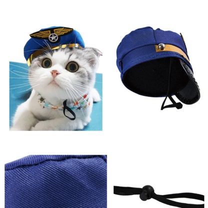 Pet Captain Hat with Adjustable String - Image 6