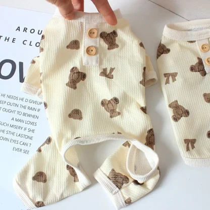 Casual Pet Clothes with Printed Bears - Image 9