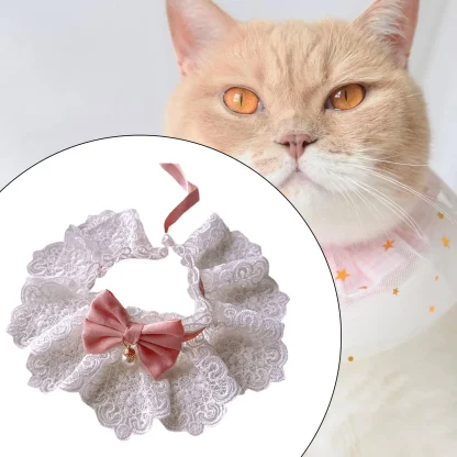 Elegant Lace Bib with Bow Decor - Image 3