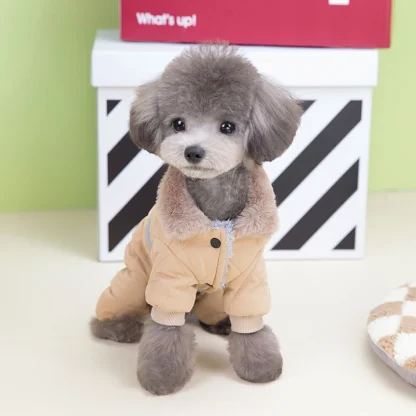 Quilted Pet Clothes with Warm Fleece - Image 7