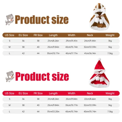Hooded Cloak Christmas Pet Costume - Image 11