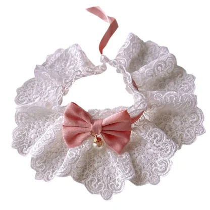 Elegant Lace Bib with Bow Decor