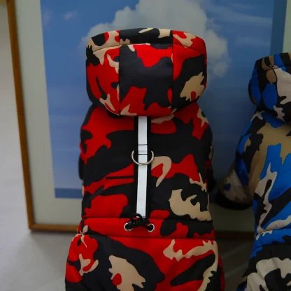 Camo Print Pet Jumpsuit with Hood - Image 11