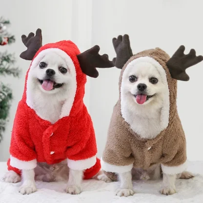 Cozy Fleece Elk Costumes with Antler - Image 14