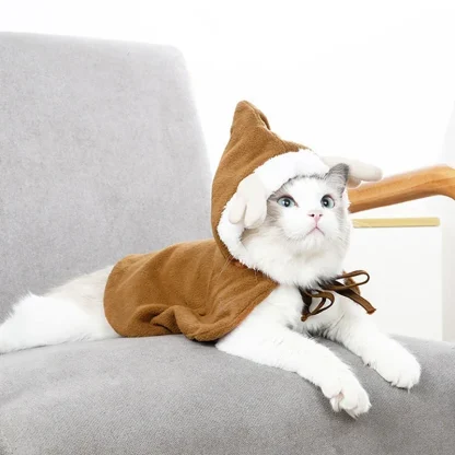 Hooded Cloak Christmas Pet Costume - Image 2