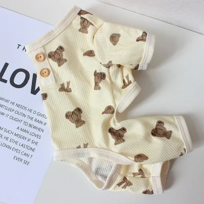 Casual Pet Clothes with Printed Bears - Image 6