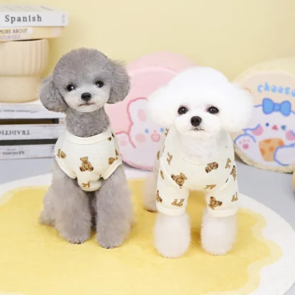 Casual Pet Clothes with Printed Bears - Image 3