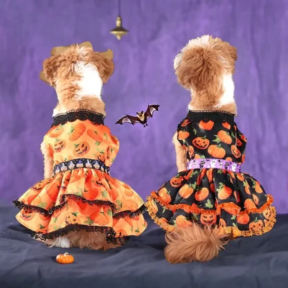Halloween Dress with Pumpkin Prints - Image 2
