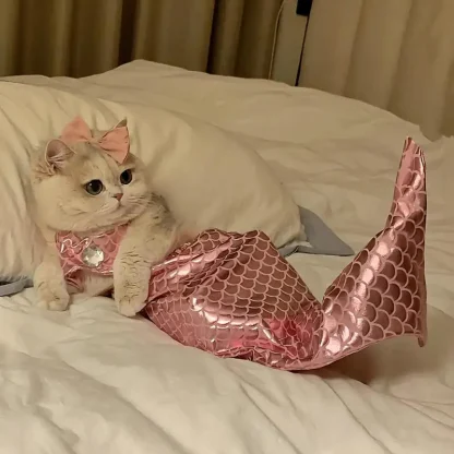 Shiny Mermaid Tail Pet Costume - Image 3