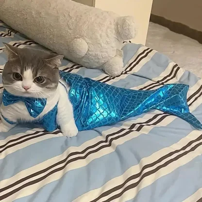 Shiny Mermaid Tail Pet Costume - Image 5