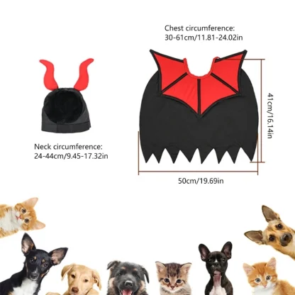 Spooky Pet Vampire Cloak for Halloween - Image 10