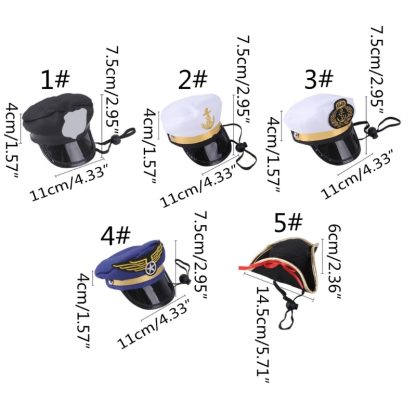 Pet Captain Hat with Adjustable String - Image 9