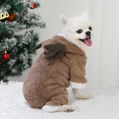 Cozy Fleece Elk Costumes with Antler - Image 11