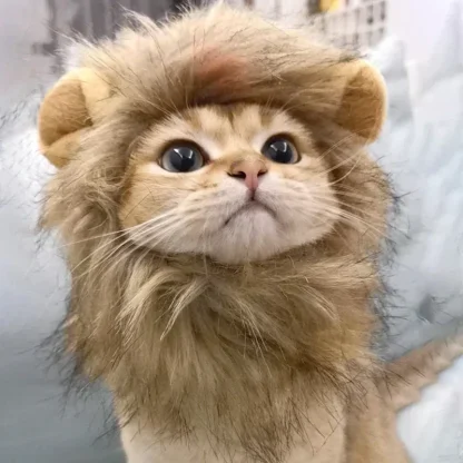 Funny Lion Faux Fur Headpiece for Pets - Image 4