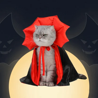 Two-tone Vampire Cloak Halloween Costume - Image 5