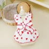 Bow Dress with Strawberry Pattern - Image 4