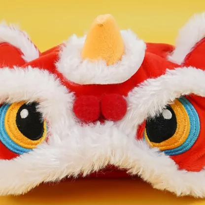 Plush Headwear with Dragon Head Design - Image 4