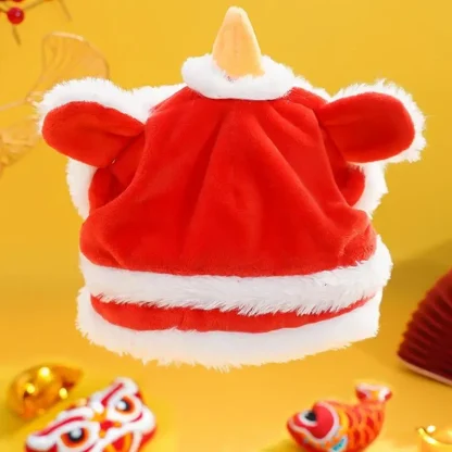 Plush Headwear with Dragon Head Design - Image 5
