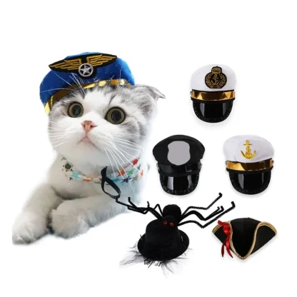 Pet Captain Hat with Adjustable String - Image 7