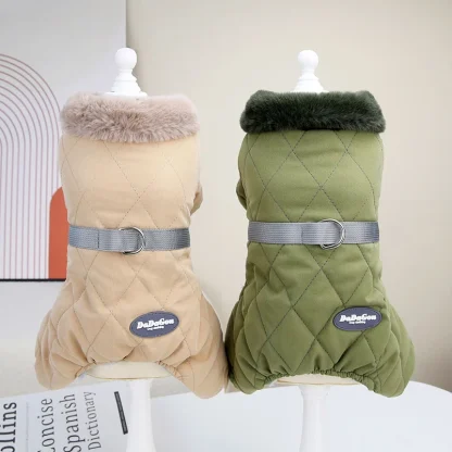 Quilted Pet Clothes with Warm Fleece - Image 3