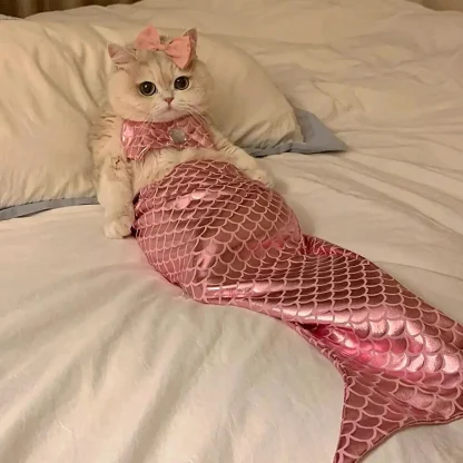 Shiny Mermaid Tail Pet Costume - Image 2