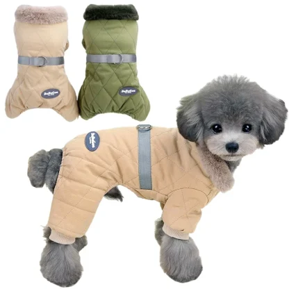Quilted Pet Clothes with Warm Fleece - Image 5