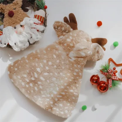 Cute Elk Cloak Pet Custome with Antler - Image 2