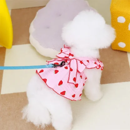 Bow Dress with Strawberry Pattern - Image 11